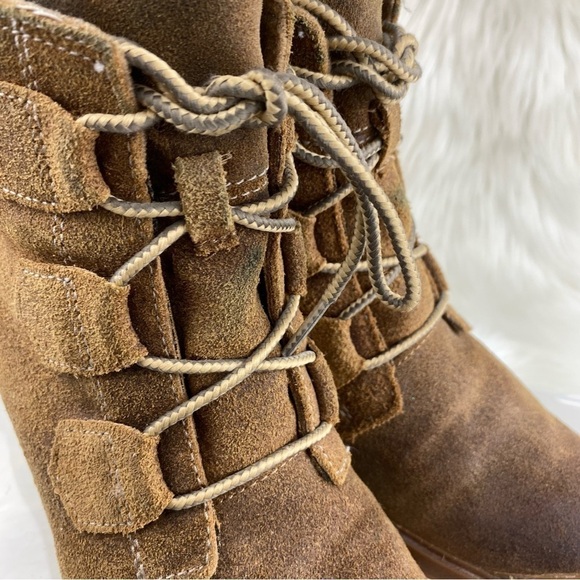 SOREL TORONTO LACE UP WEDGE ANKLE BOOTIES SIZE 9 - Picture 9 of 14